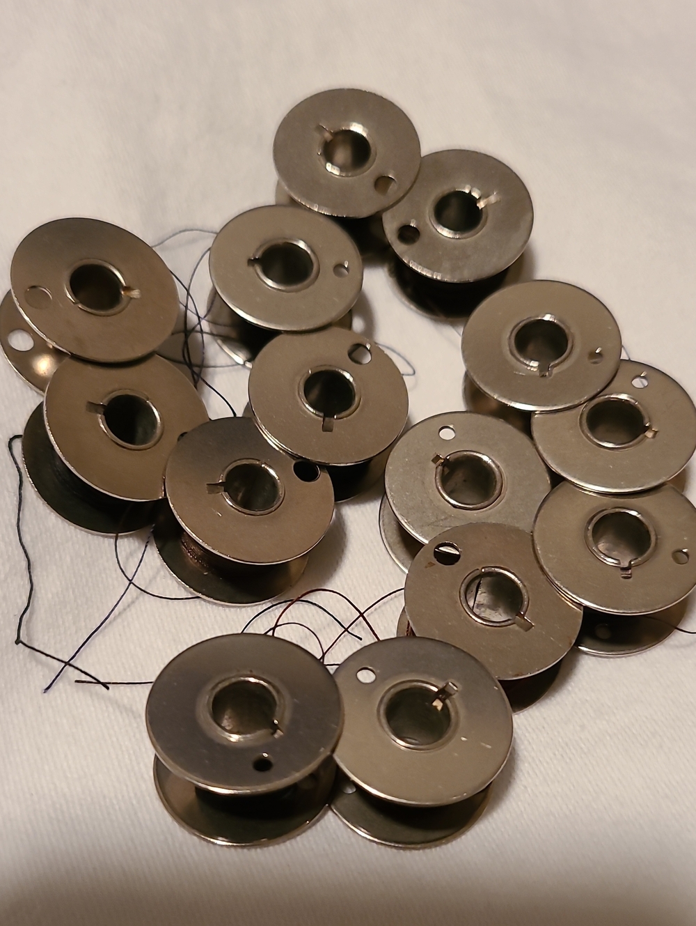 14 Metal Sewing Bobbins Crafts